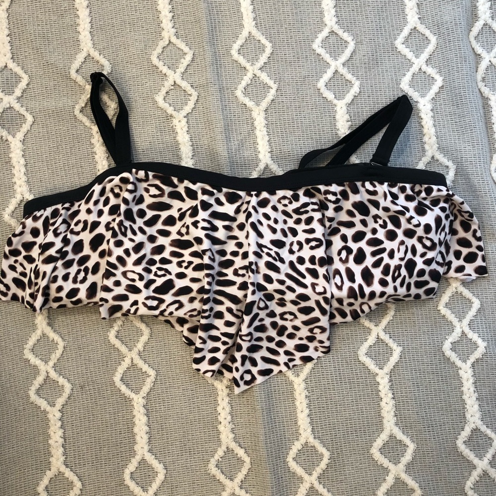 Cheetah Print Bikini Top